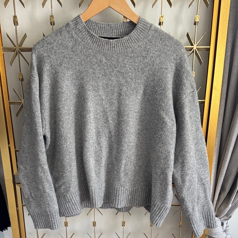 Mango Gray Crew Neck Sweater
